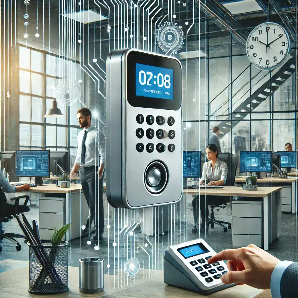 Oficina con sistema de reloj de punto para asistencia | DIMEP